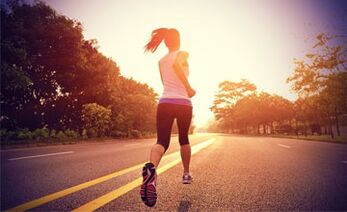 Exercise, such as running, helps burn fat on the legs. 